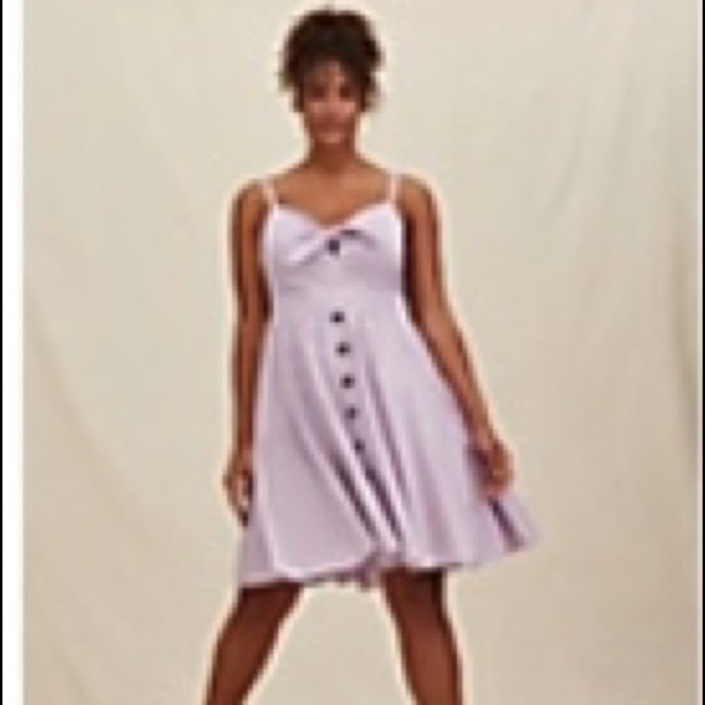 Lilac Purple Tie front mini dress